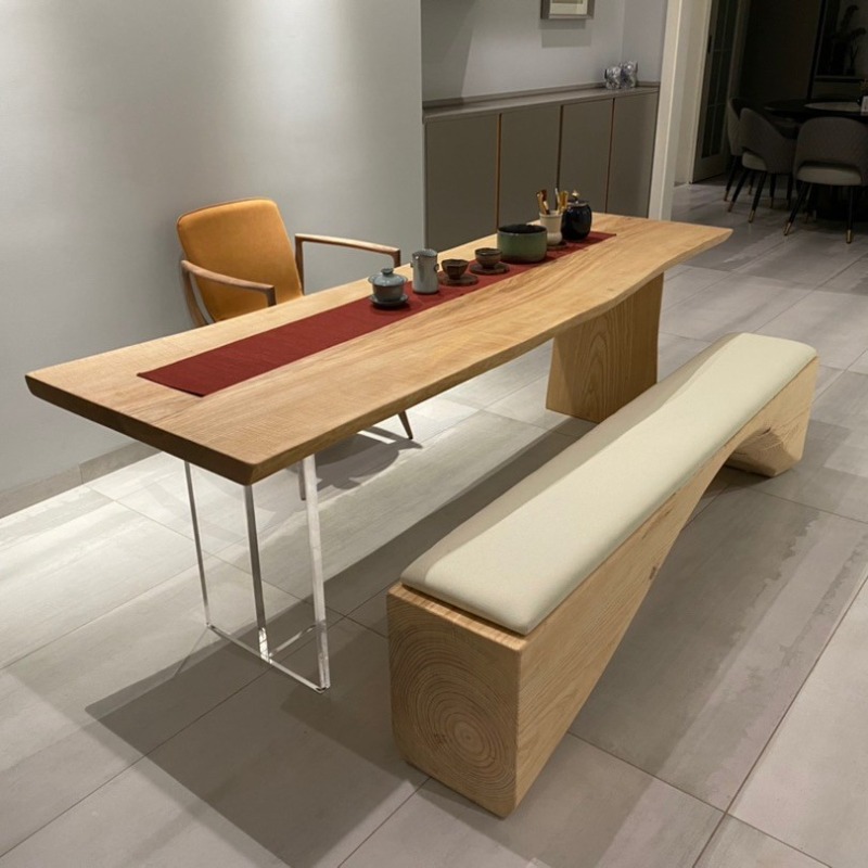Office Furniture Home - Tavolo Flottante in Legno Massello e