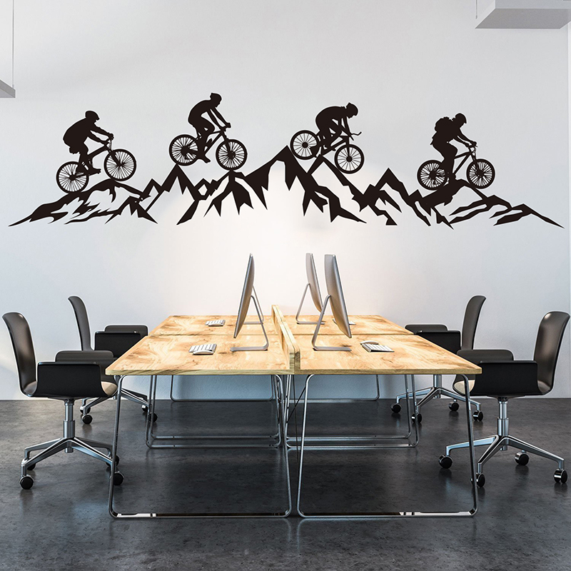 Office Furniture Suppliers - Adesivo da parete grande per bicicletta