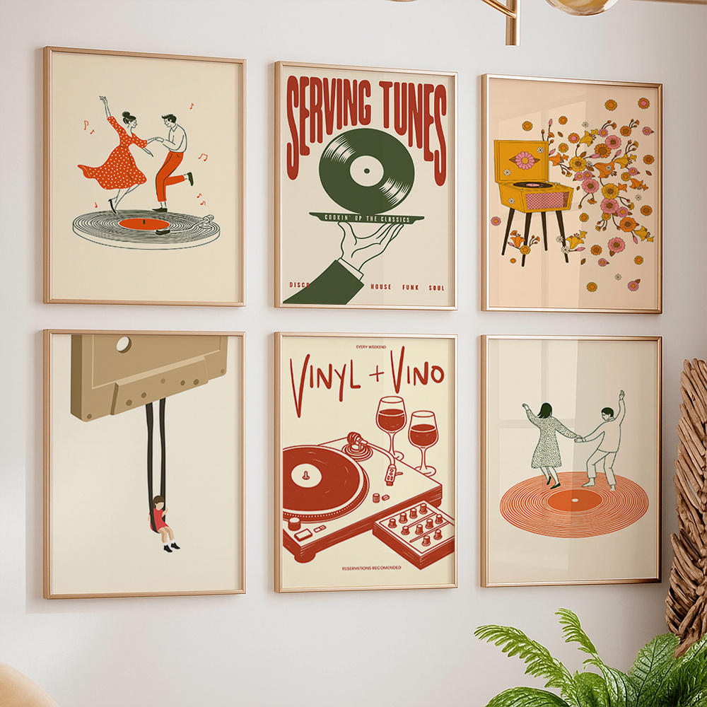 Office Furniture Home - Poster su Tela Vintage con Tema