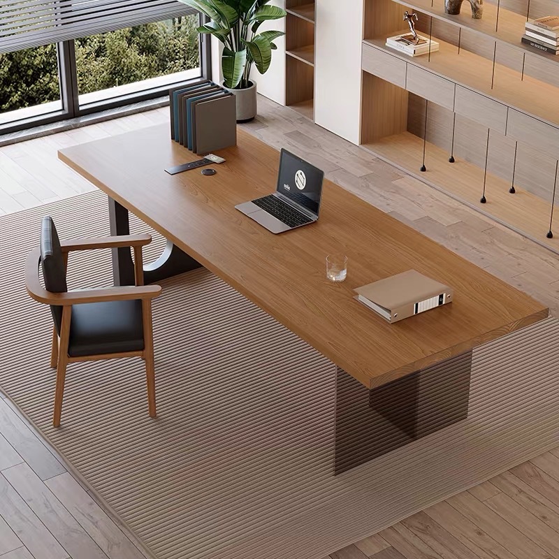 Office Furniture Home - Scrivania Flottante in Acrilico e Legno