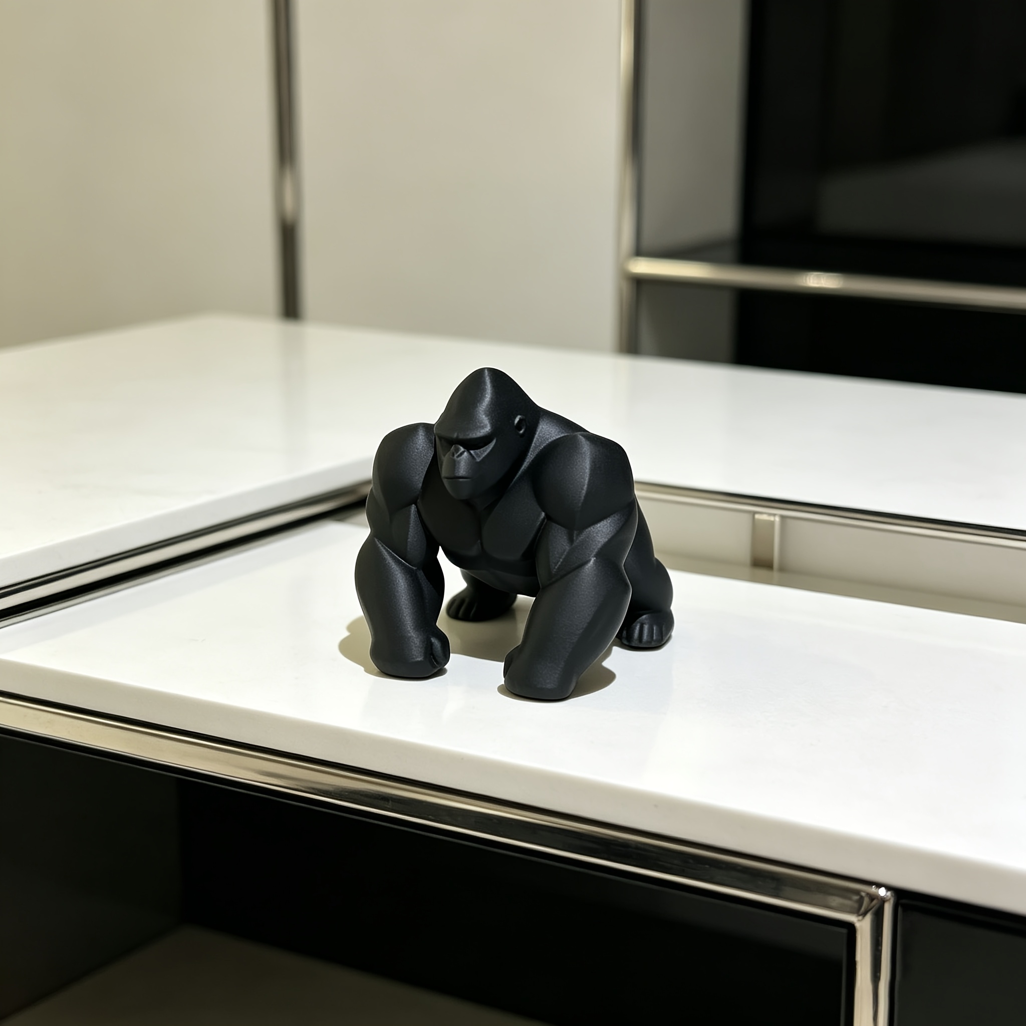 Office Furniture Suppliers - Statuetta di Gorilla Geometrica Stampata in